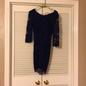 Navy full lace dress.